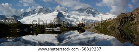 Mountain lake panorama