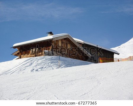 Wood Restaurant in the snow