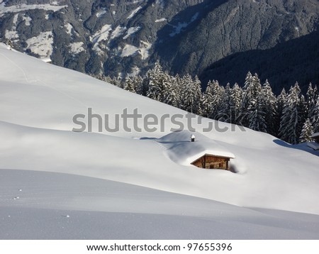 snowed-in ski-lodge
