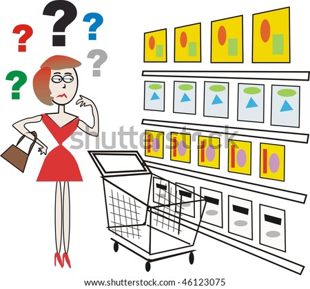 shopper in supermarket