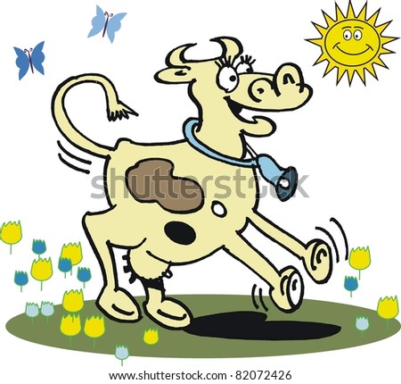 Cartoon Cow Dancing