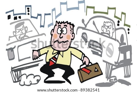 Busy Man Cartoon