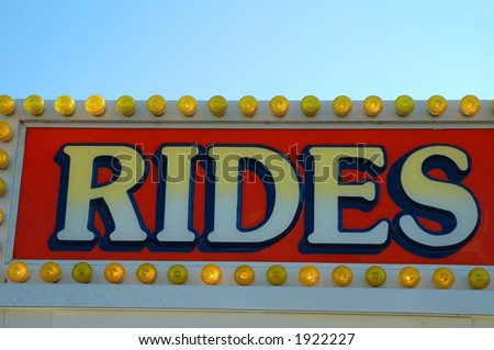 Carnival Rides Sign