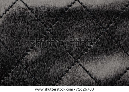 Black quilted leather background