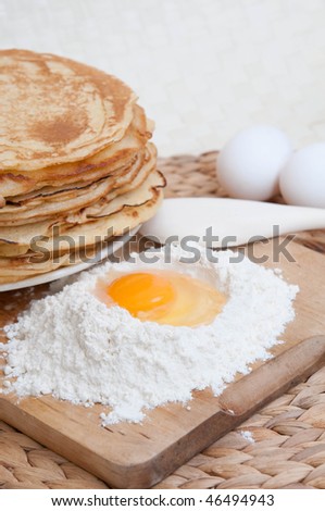 Pancakes and eggs