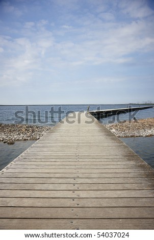 wooden landing stage