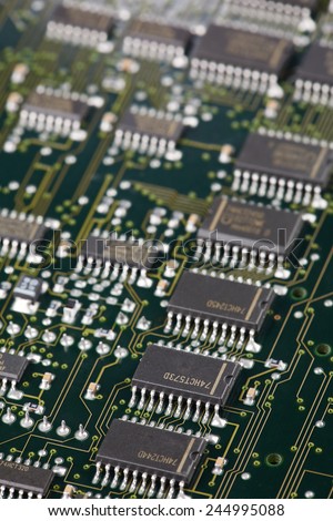 Printed Circuit Board. SMD technology. Surface mount device.