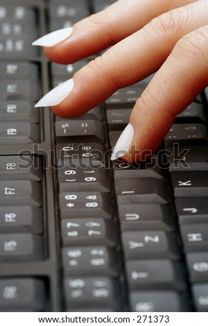typing fingers
