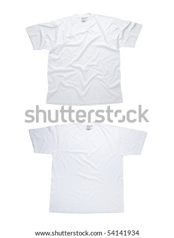 blank white t shirt template. stock photo : White t-shirt