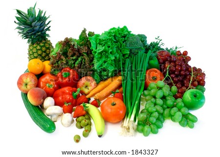 stock photo : Vegetables and Fruits Arrangement