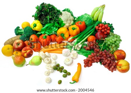 stock photo : Vegetables and Fruits Arrangement 2