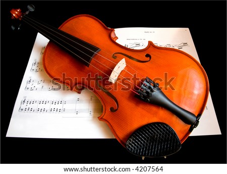 Violin on a Music Sheet