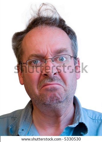 stock photo : Grumpy Man with grumpy face clip art. stock photo : Grumpy Man with