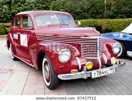 stock photo MOSCOW RUSSIA SEPT 24 A 1939 Opel Kapitan in the