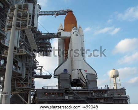 Discovery on launch pad