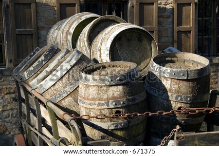 beer barrels - draft beer