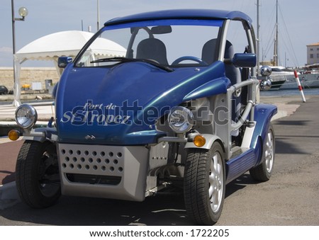 stock photo fortwo car port of sainttropez french riviera
