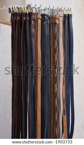 waist belts on a market - french riviera