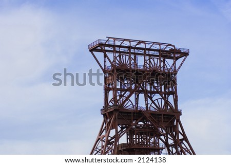 ancient shaft tower - coal mine consol, gelsenkirchen, built 1922, closed 1997
