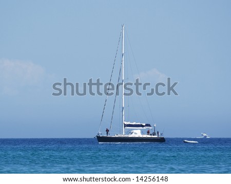 sailboat on the ocean - saint-tropez, french riviera