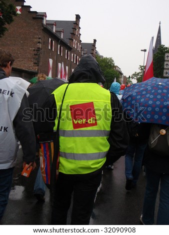 COLOGNE, JUNE 15: Around 30.000 educators according to Verdi trade union go on strike over pay and work conditions on June 15, 2009 in Cologne, Germany.