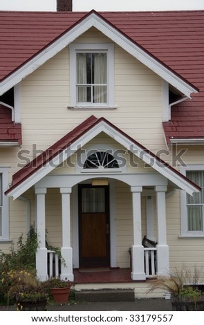 Front Porch and Entry of Craftsman-style Home, Canada