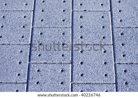 Sidewalk Close-Up - Paving Pattern with Concrete Stones