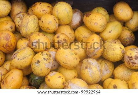 Mangos on market - Mangifera indica in San Jose, Costa Rica