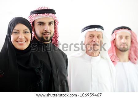 Arabic people on white