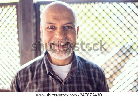 Senior Arabic Pakistani man portrait