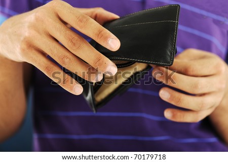 Empty wallet in hands