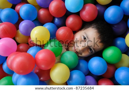 Kid, play, ball - little boy playing with balls