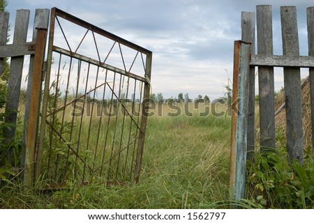 Old fence and gate
