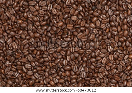 Background with a lot of coffee beans.