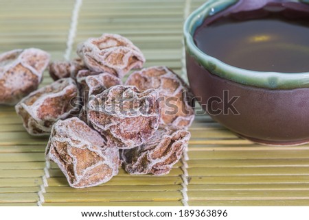 Salted and Dried Plum Tamarind Food Snack