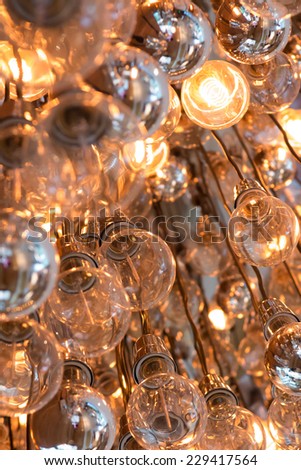 Light Bulbs, some on and some off