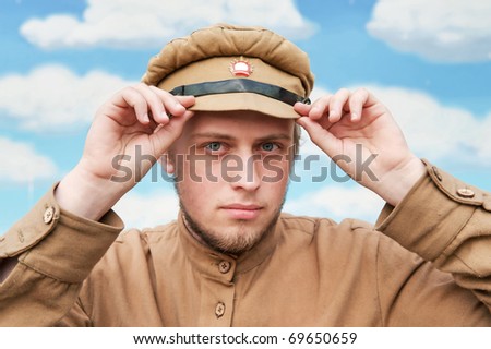 World War Backgrounds. in uniform of World War 1