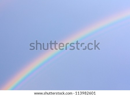 Photo of the rainbow in the sky after the rain