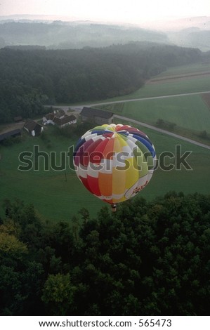 Hot air ballooning above Austria