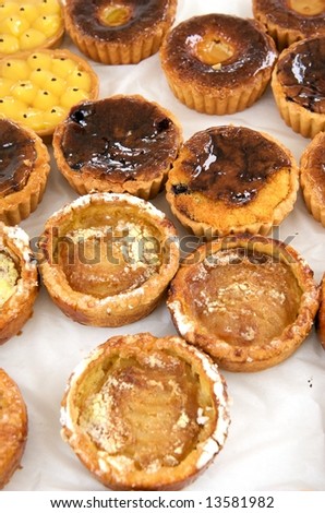 Just baked fruit tarts on sale at local farm market