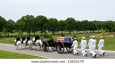 Military burial ceremony in Arlington National Cemetery