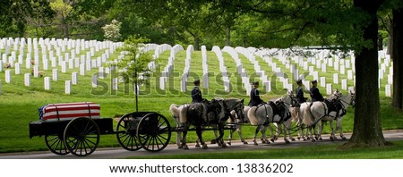 Military burial ceremony in Arlington National Cemetery