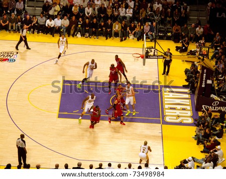 LOS ANGELES, CA - DECEMBER 25: Derek Fisher shoots three point shot during Christmas Day NBA Game L.A. Lakers versus the Miami Heat at Staples Center. on December 25, 2010 in Los Angeles