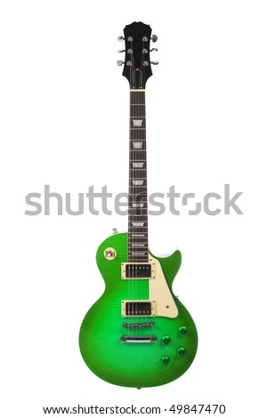green sunburst guitar