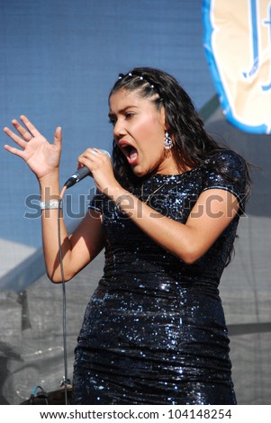 LOS ANGELES, CA- MAY 27: Singer Santa Anita performs at The 7th Annual Florence-Firestone Festival as part of Memorial Day celebration, May 27, 2012 in Los Angeles, CA.