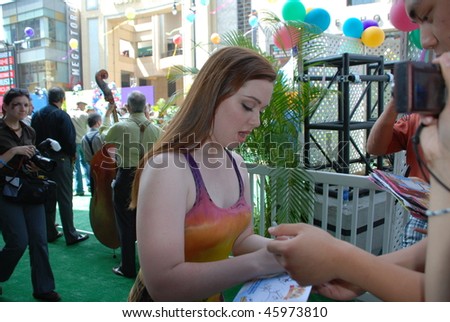 HOLLYWOOD, CA- MAY 16: Actress Jennifer Stone attends the world premiere of the animated movie \