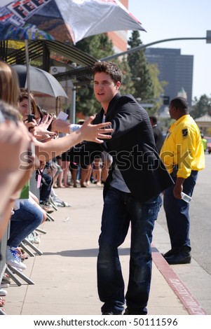 LOS ANGELES, CA-MARCH 27 : Actor Robbie Amell arrives at The Kids Choice Awards held at UCLA\'s Pauley Pavilion, March 27, 2010 in Los Angeles, CA.