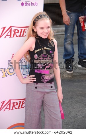 HOLLYWOOD, CA- OCTOBER 24: Actress Darcy Rose Byrnes arrives at Variety\'s 4th Annual Power of Youth event at Paramount Studios on October 24, 2010 in Hollywood, California.