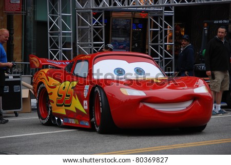HOLLYWOOD CA- JUNE 18 Character Lightning McQueen arrives at Disney's Pixar Cars 2 premiere held at El Capitan Theatre June 18 2011 in Hollywood CA. HOLLYWOOD CA- JUNE 18 Character Lightning McQueen arrives at Disney's Pixar Cars 2 premiere held at El Capitan Theatre June 18 2011 in Hollywood CA.