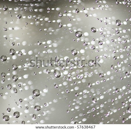 water drops on glass / the rainy day